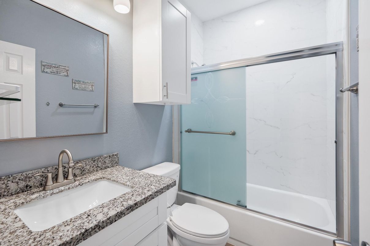 Bathroom, Glass Shower, Interior, Marble Walls