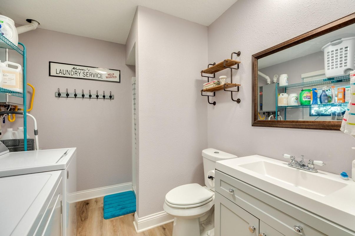Bathroom, Interior, Wood Texture Flooring