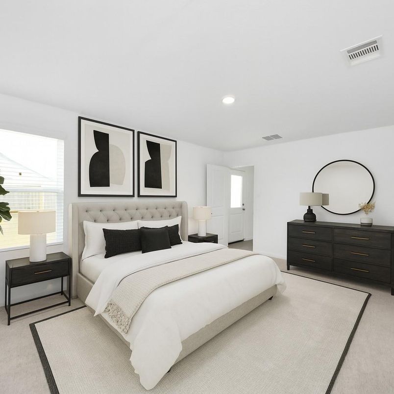 Bedroom, Interior, Recessed Lighting