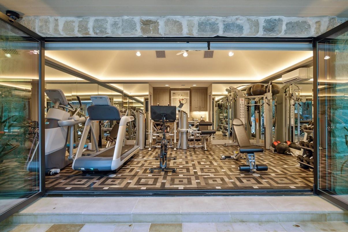 Fitness Equipment, Gym, Interior, Recessed Lighting