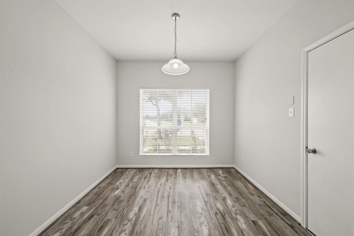 Empty room, Interior, Pendant Lights, Wood Texture Flooring