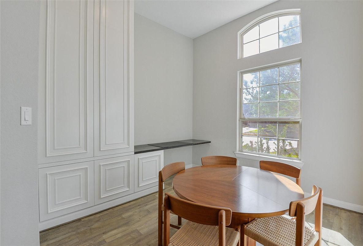 Dining room, Interior, Wood Texture Flooring