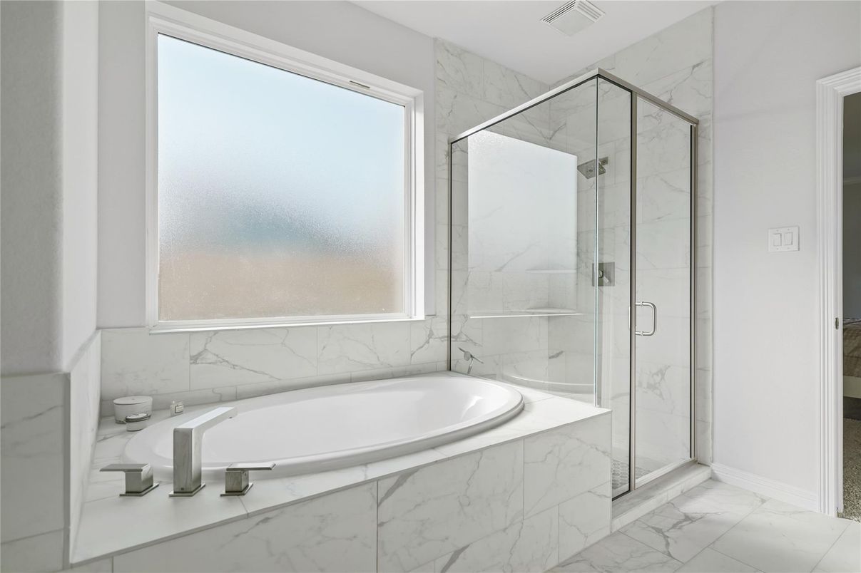 Bathroom, Glass Shower, Interior, Marble, Marble Walls