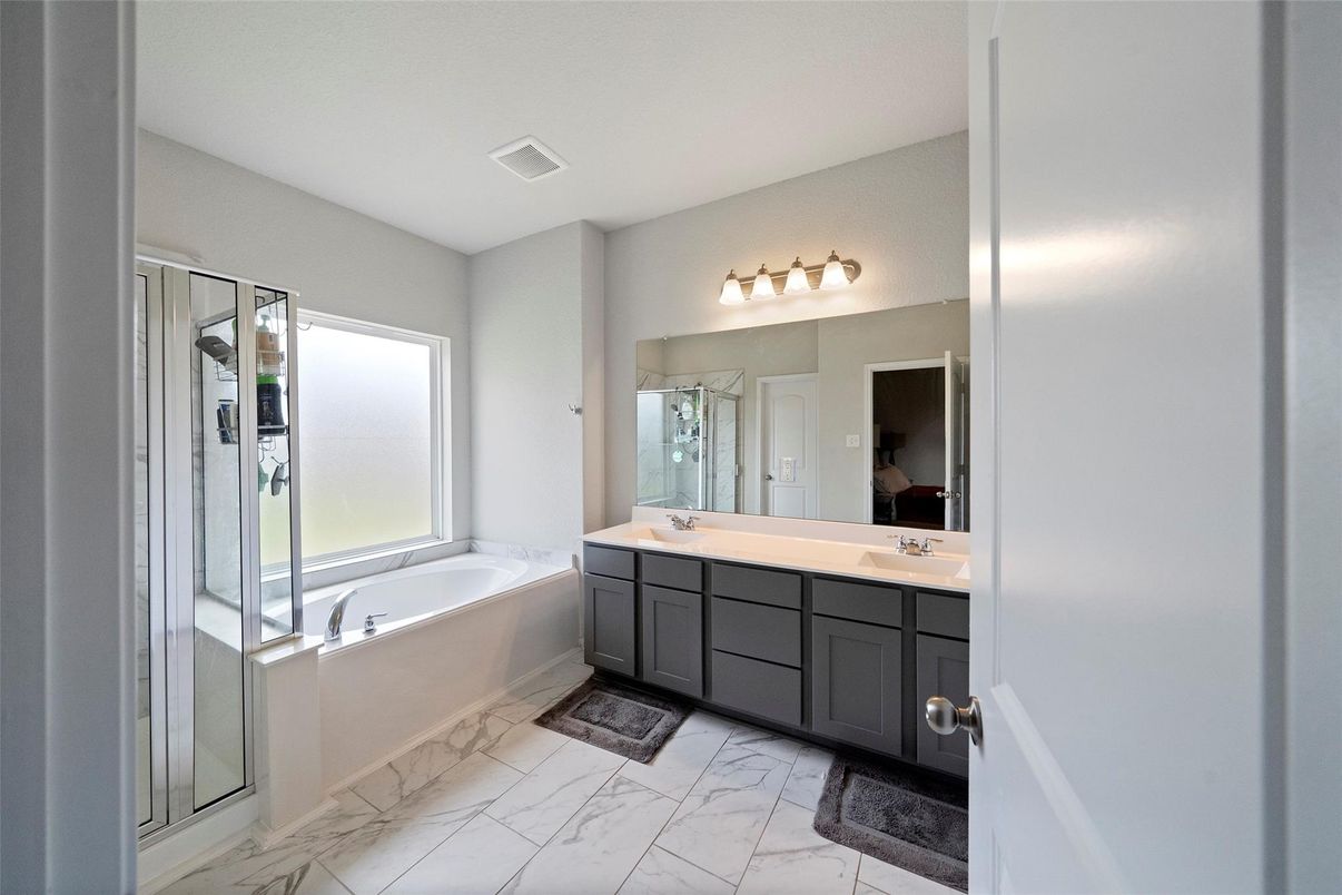 Bathroom, Dual Sink Vanities, Interior, Marble