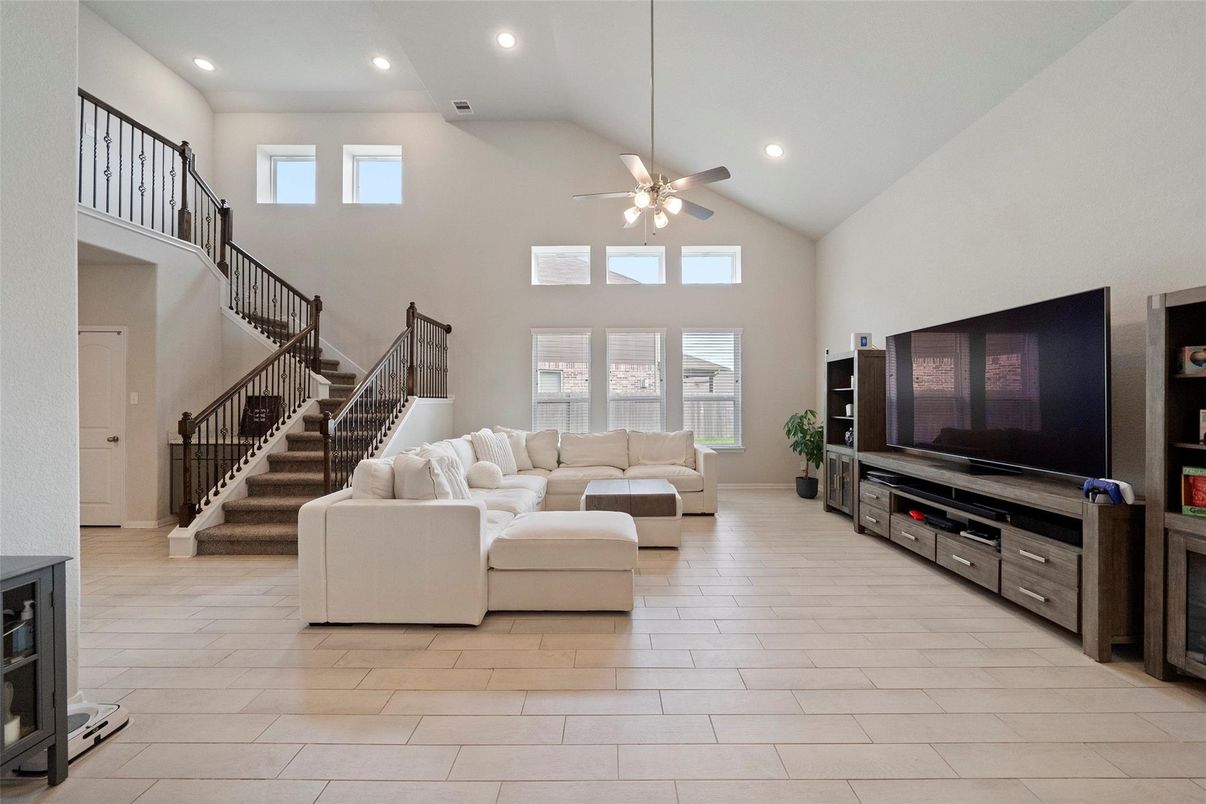 Interior, Living room, Recessed Lighting