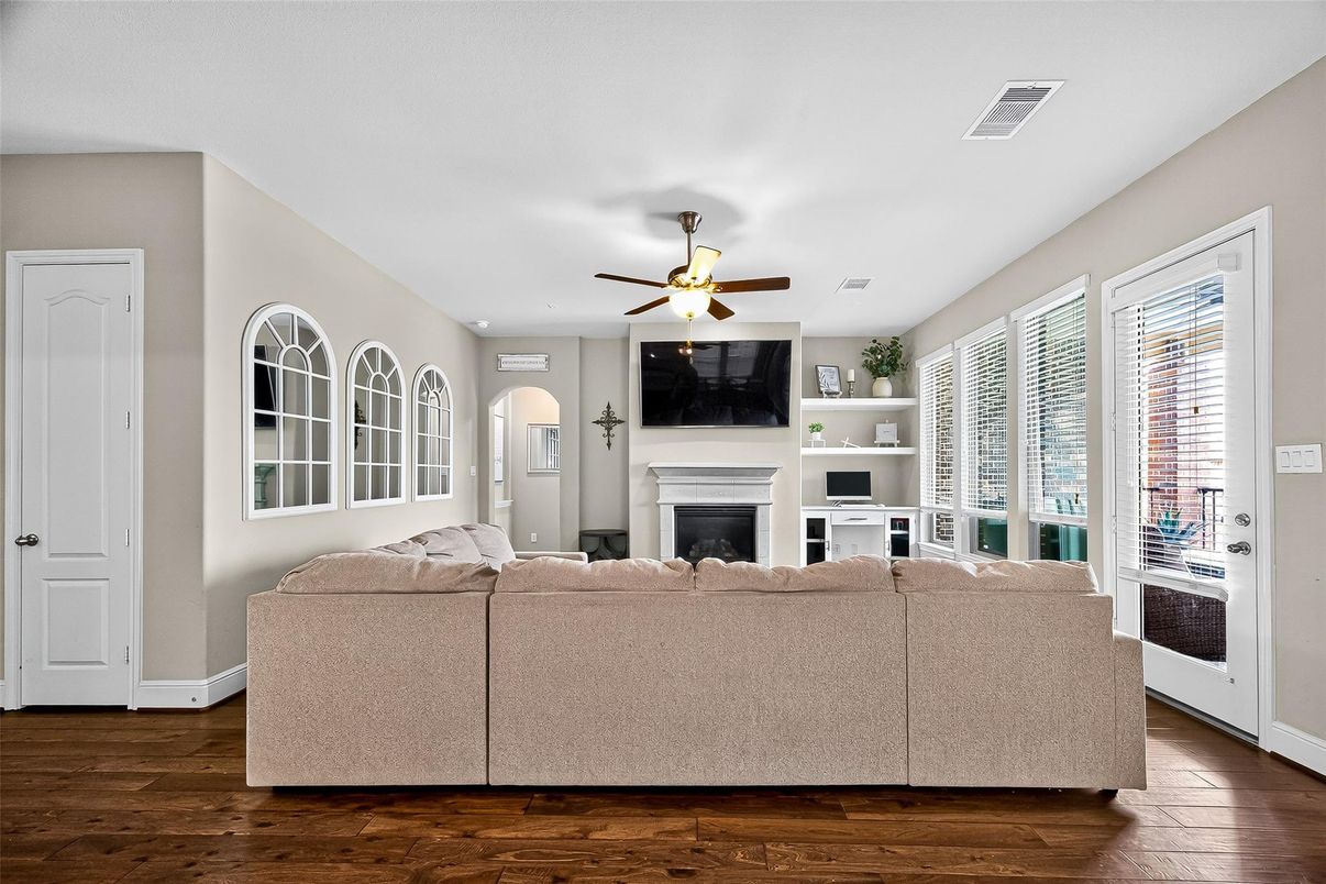 Fireplace, Interior, Living room, Wood Texture Flooring
