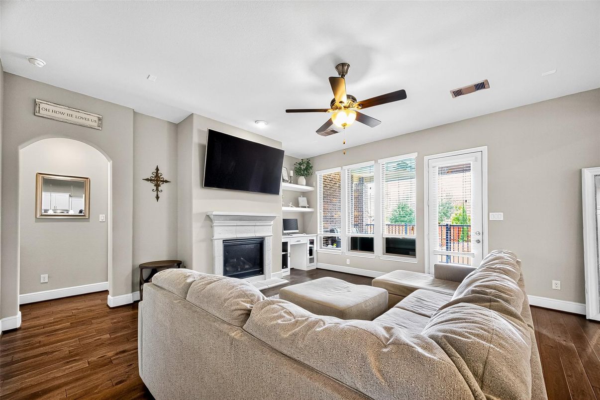 Fireplace, Interior, Living room, Wood Texture Flooring