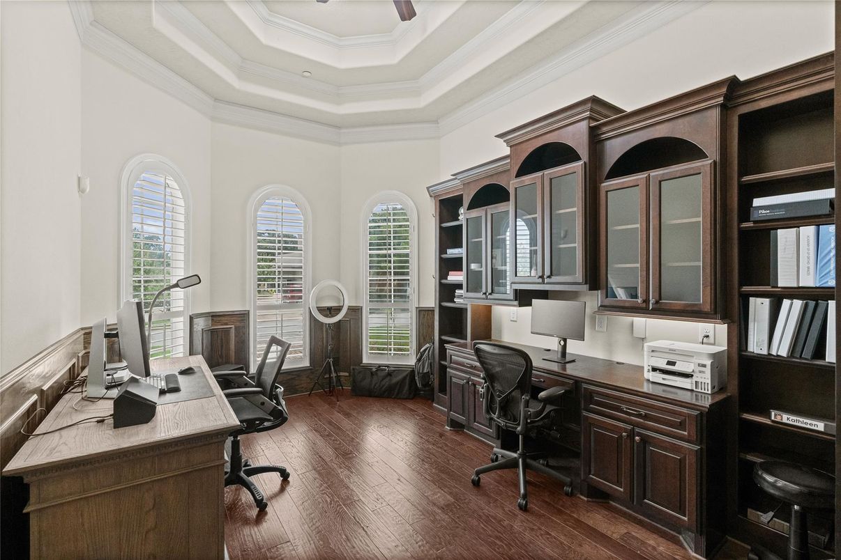Home Office, Interior, Wood Texture Flooring