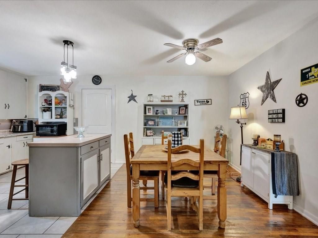 Dining room, Interior, Kitchen, Pendant Lights, Wood Texture Flooring