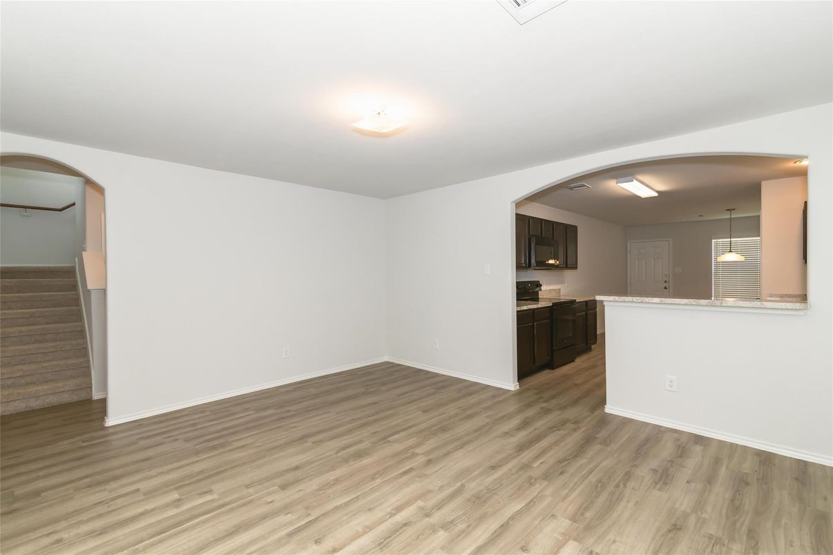 Empty room, Interior, Kitchen, Wood Texture Flooring