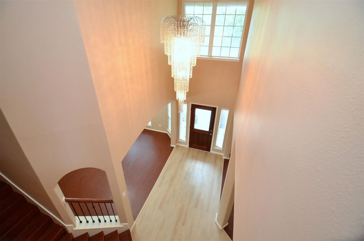 Chandelier, Interior, Wood Texture Flooring