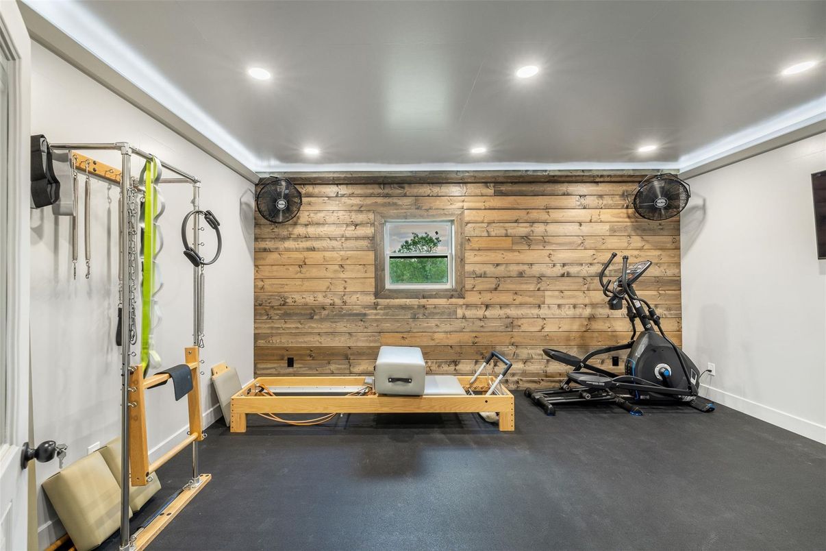 Fitness Equipment, Interior, Recessed Lighting, Wooden Walls