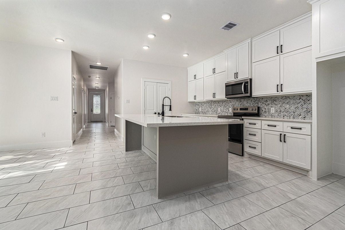 Interior, Kitchen, Marble, Recessed Lighting