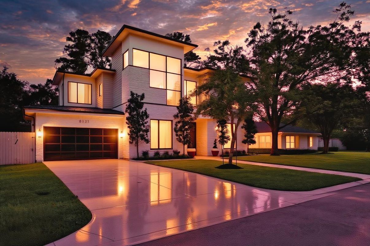 Attached, Exterior, Facade, Modern