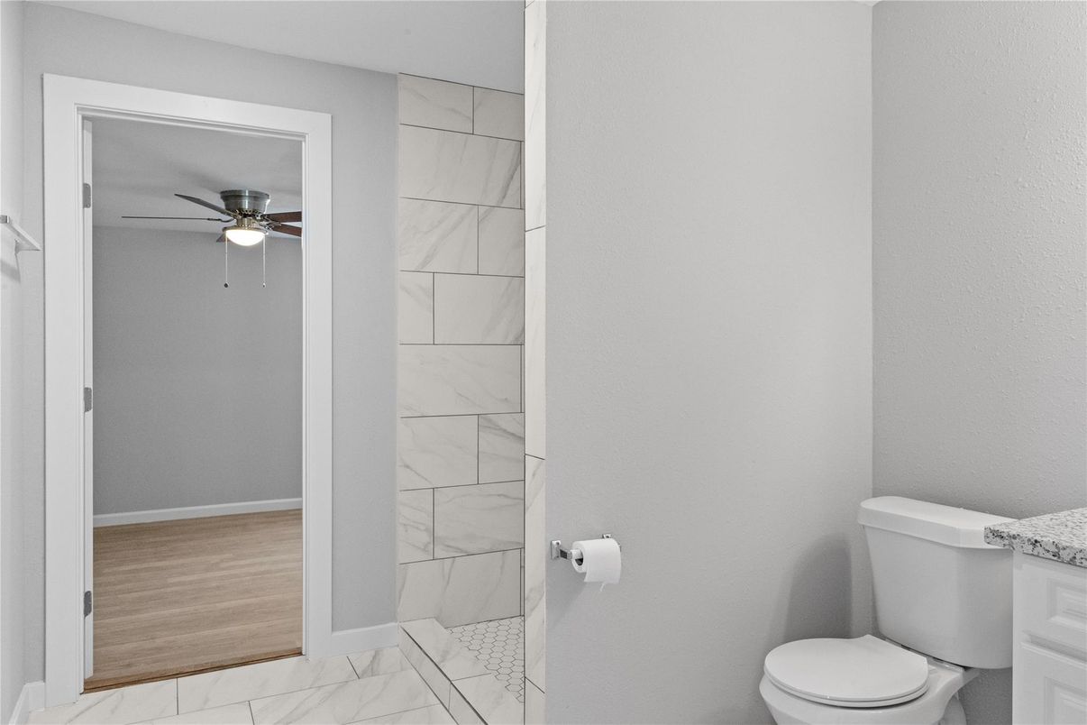 Bathroom, Interior, Marble, Marble Walls, Wood Texture Flooring
