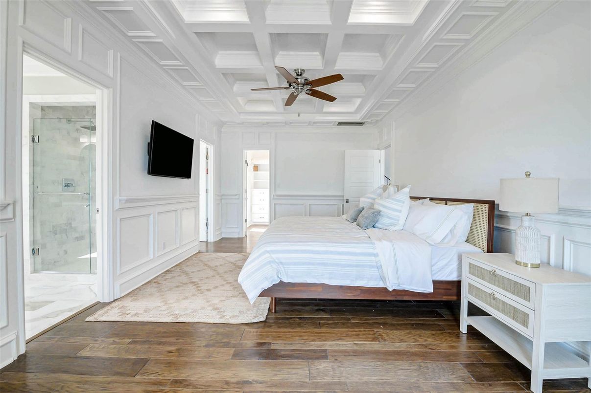Bedroom, Interior, Wood Texture Flooring