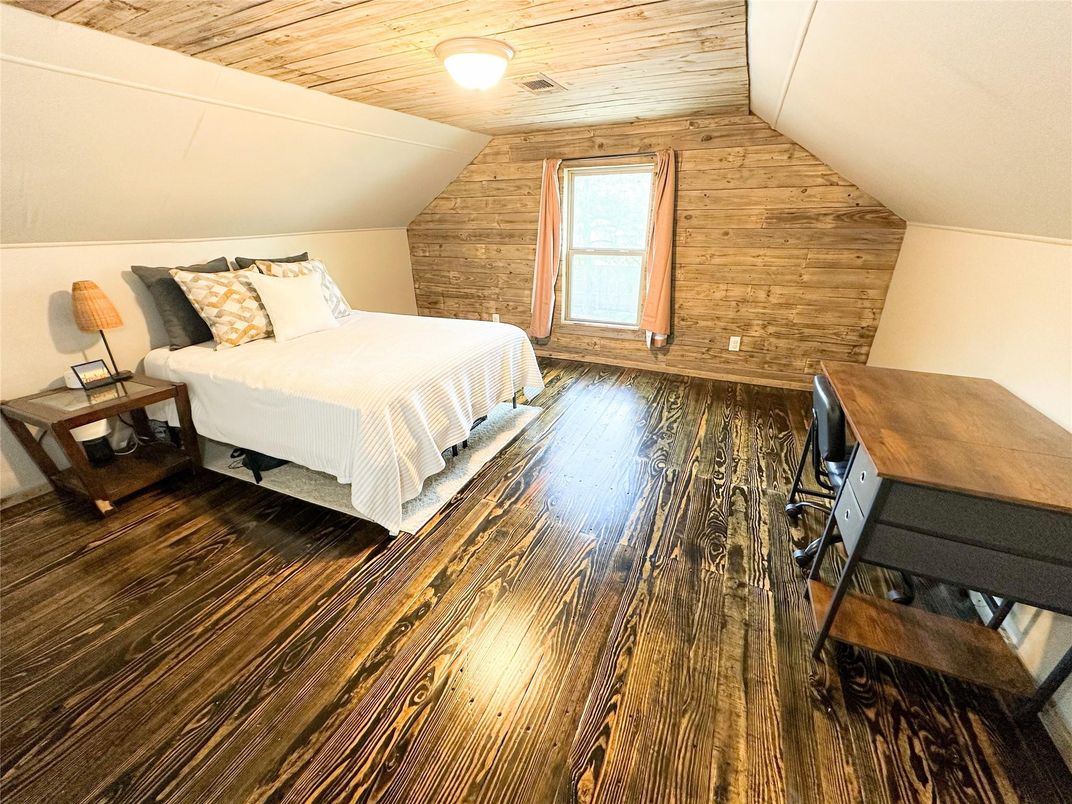 Bedroom, Interior, Wooden Ceilings, Wood Texture Flooring, Wooden Walls