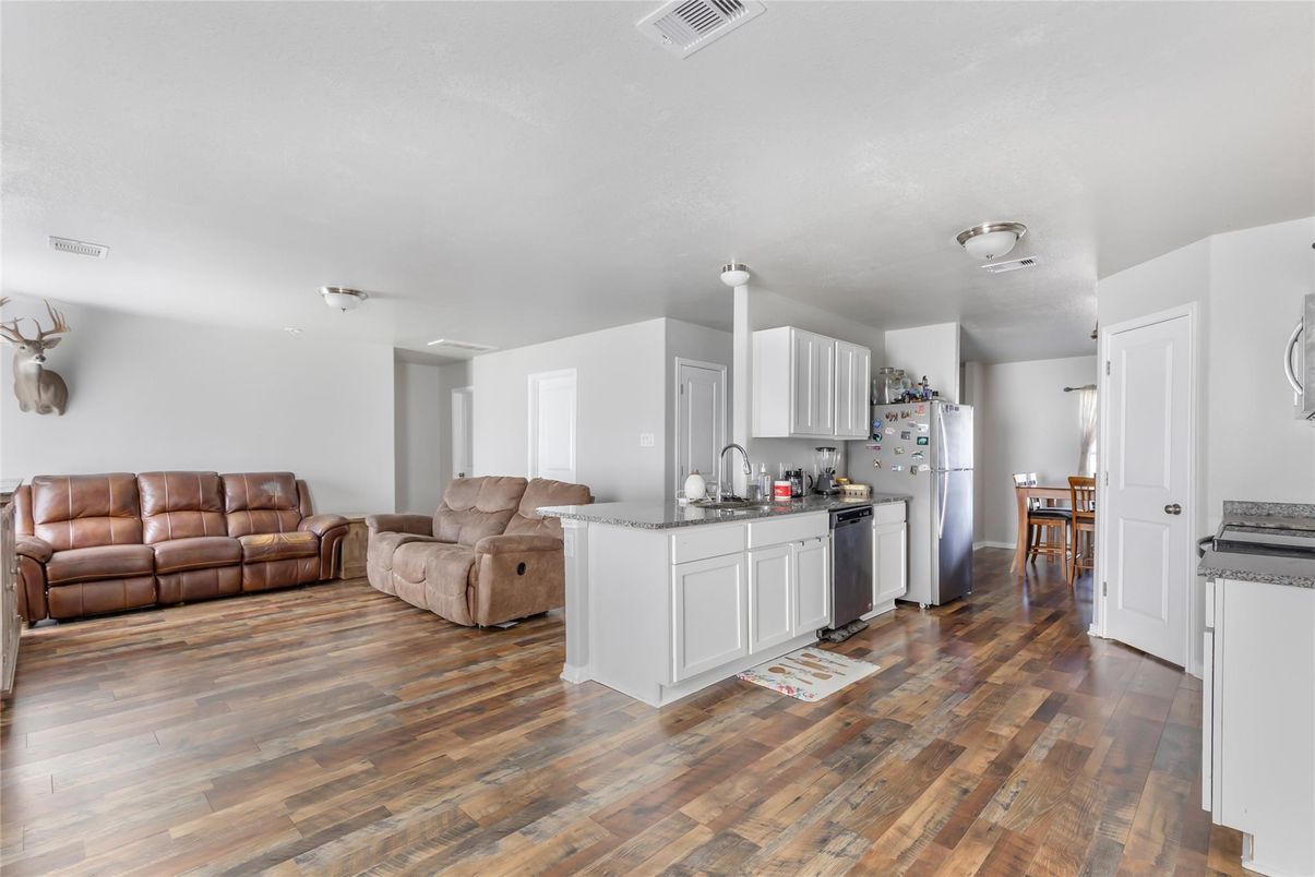 Interior, Kitchen, Living room, Wood Texture Flooring