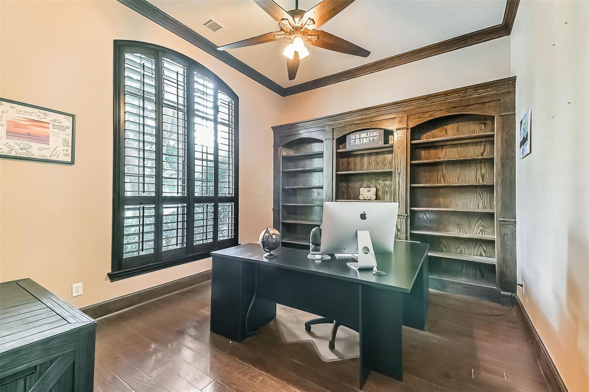 Home Office, Interior, Wood Texture Flooring