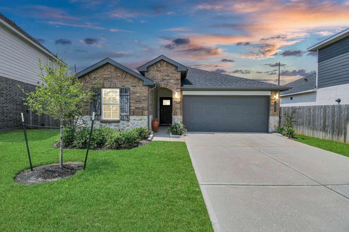 Attached, Backyard, Exterior, Facade, Brick Traditional