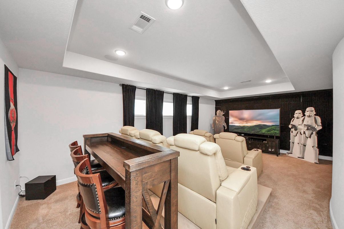 Home Theatre Room, Interior, Projection Screen, Recessed Lighting, Theatre Room