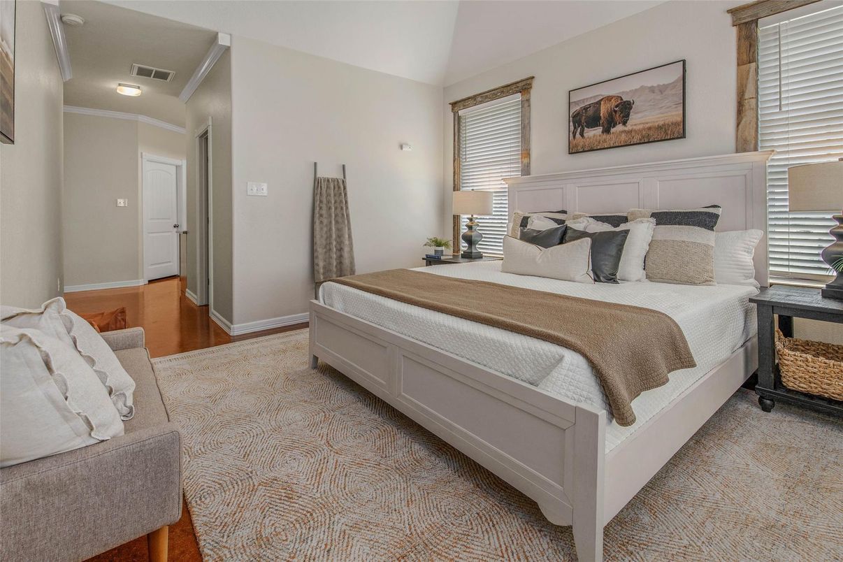 Bedroom, Interior, Wood Texture Flooring