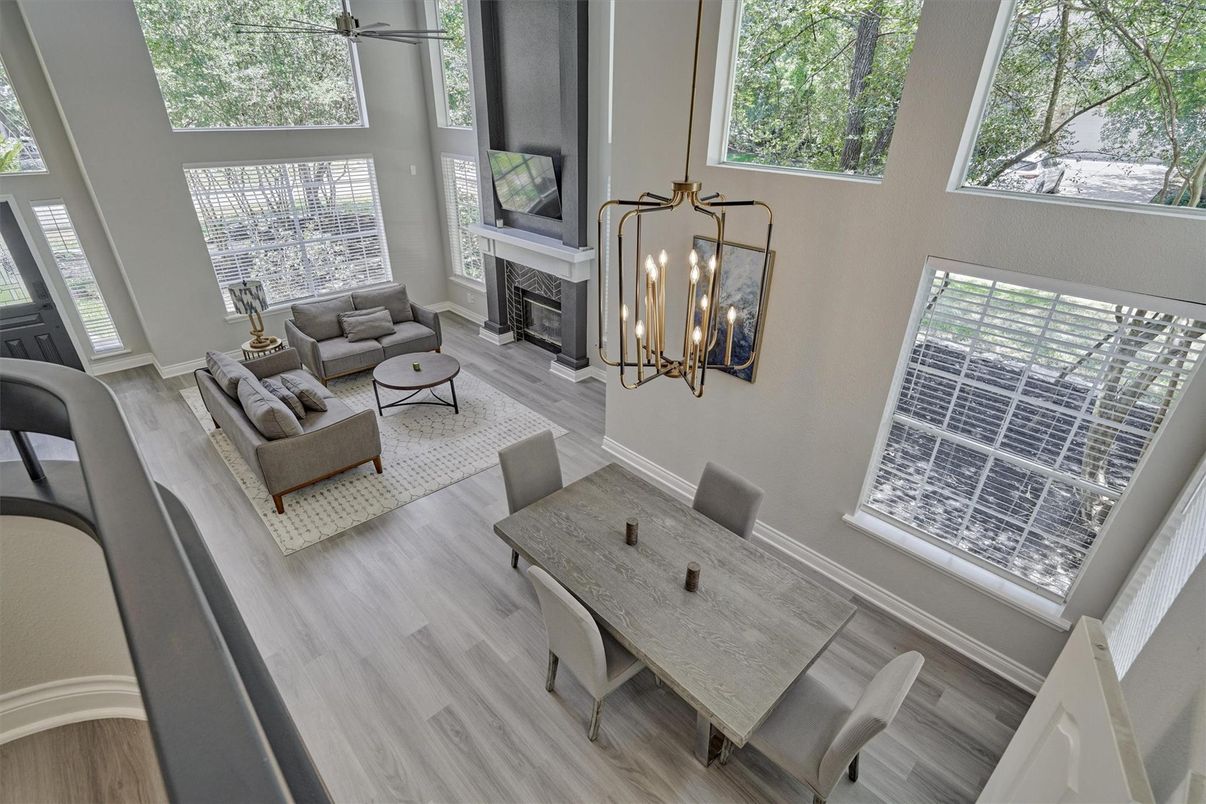 Fireplace, Interior, Living room, Wood Texture Flooring