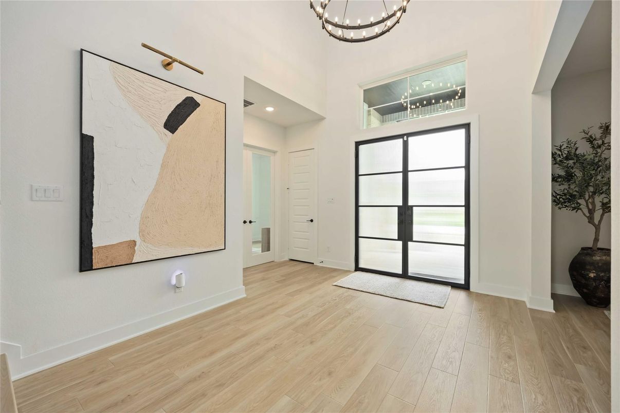 Interior, Pendant Lights, Recessed Lighting, Wood Texture Flooring
