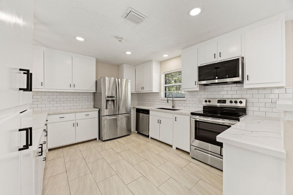 Interior, Kitchen, Recessed Lighting, Stainless Steel Appliances