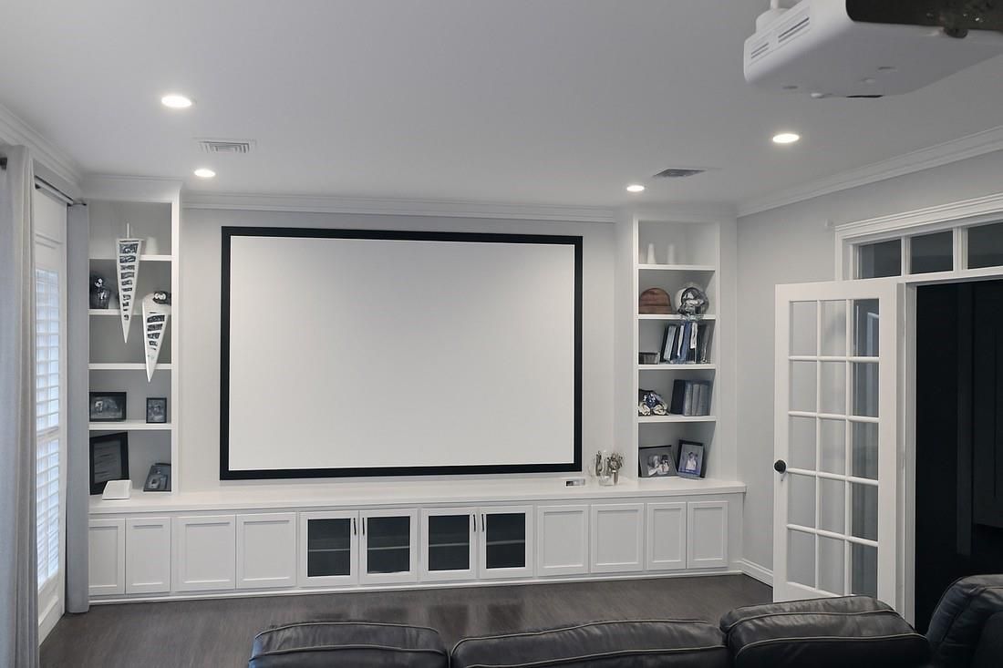 Interior, Projection Screen, Recessed Lighting, Theatre Room