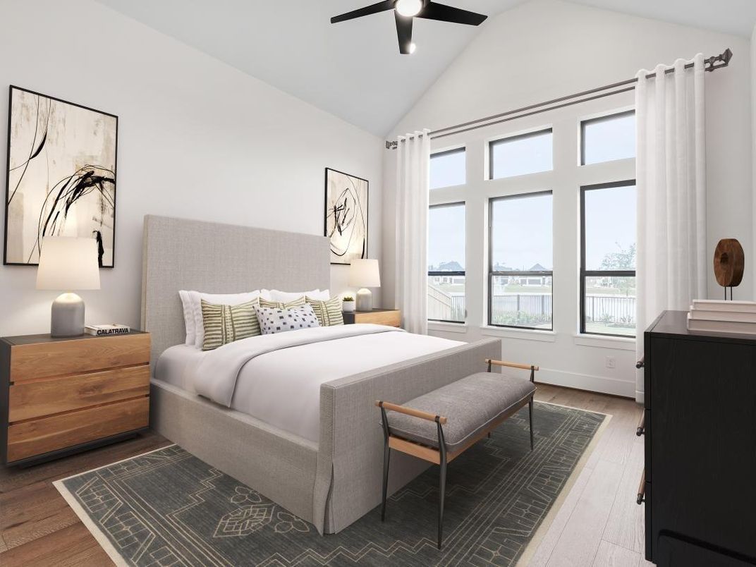Bedroom, Interior, Wood Texture Flooring
