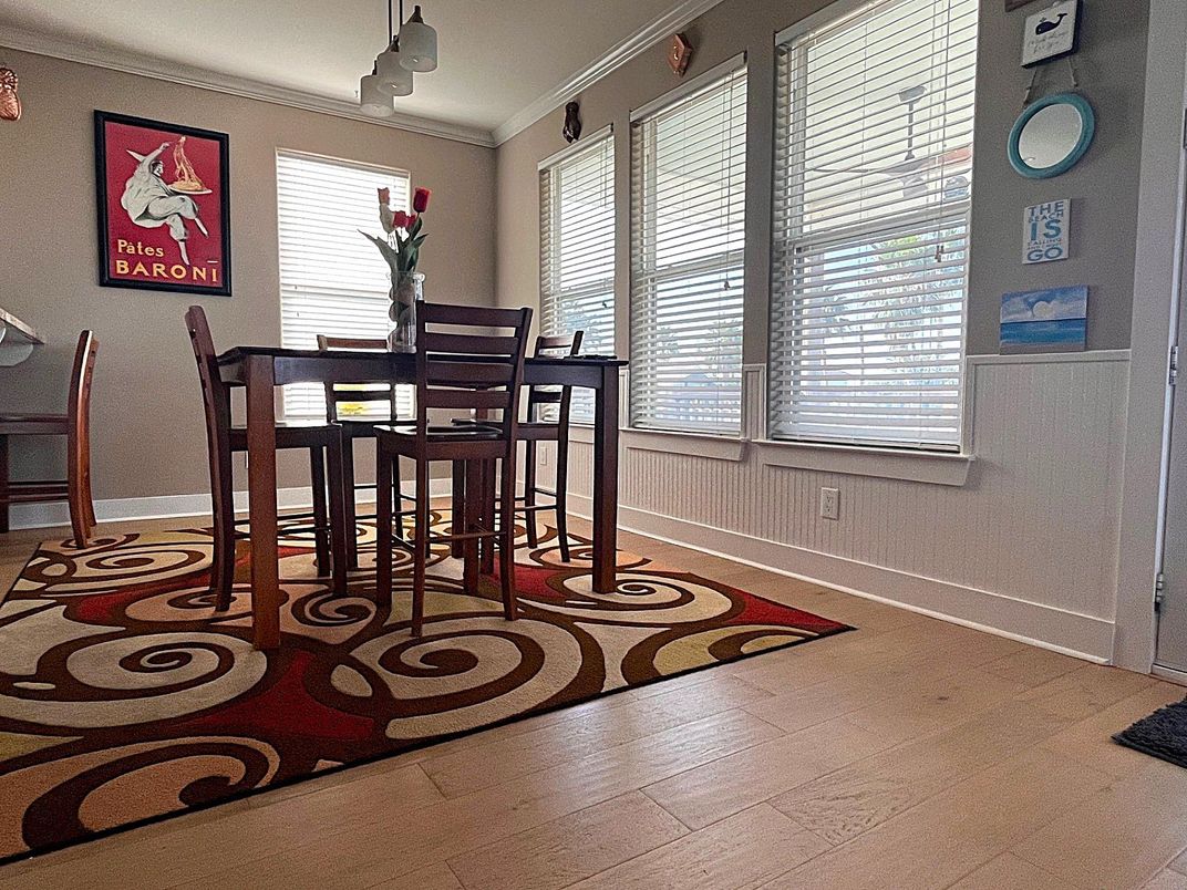 Dining room, Interior, Wood Texture Flooring