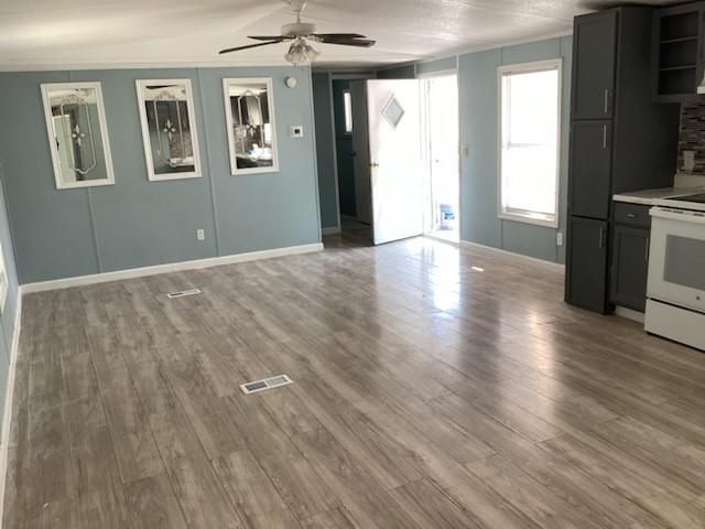 Empty room, Interior, Kitchen, Wood Texture Flooring