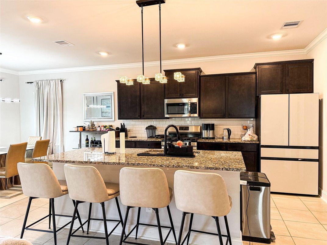 Interior, Kitchen, Pendant Lights, Recessed Lighting, Stainless Steel Appliances