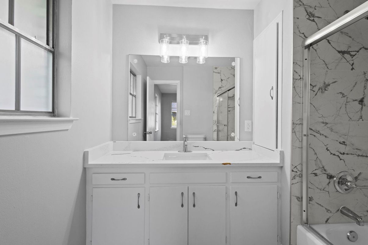 Bathroom, Glass Shower, Interior, Marble Walls