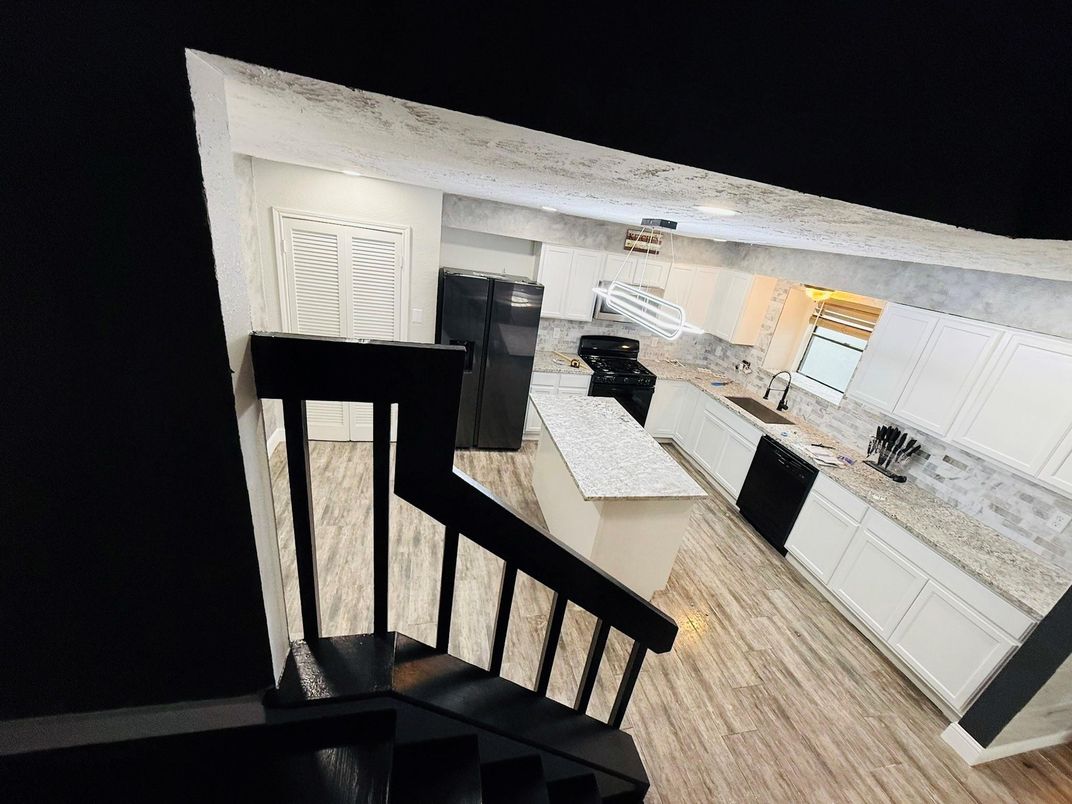 Interior, Kitchen, Wood Texture Flooring