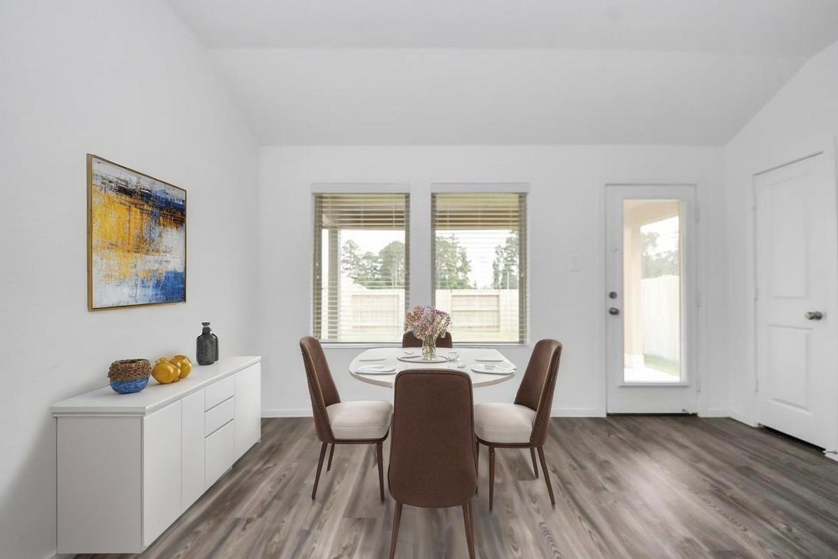 Dining room, Interior, Wood Texture Flooring