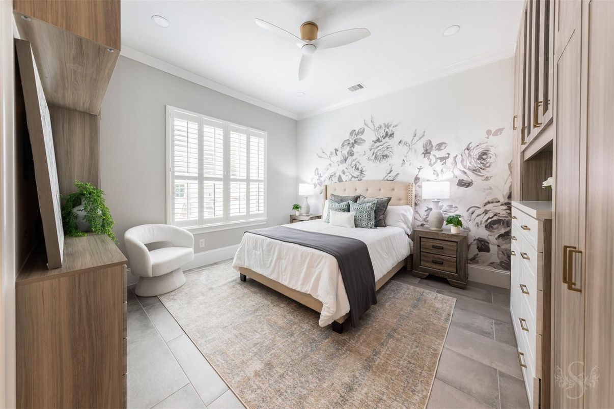 Bedroom, Interior, Recessed Lighting