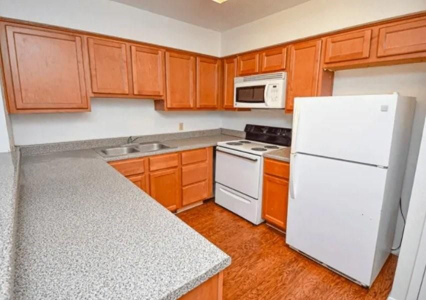Interior, Kitchen, Wood Texture Flooring
