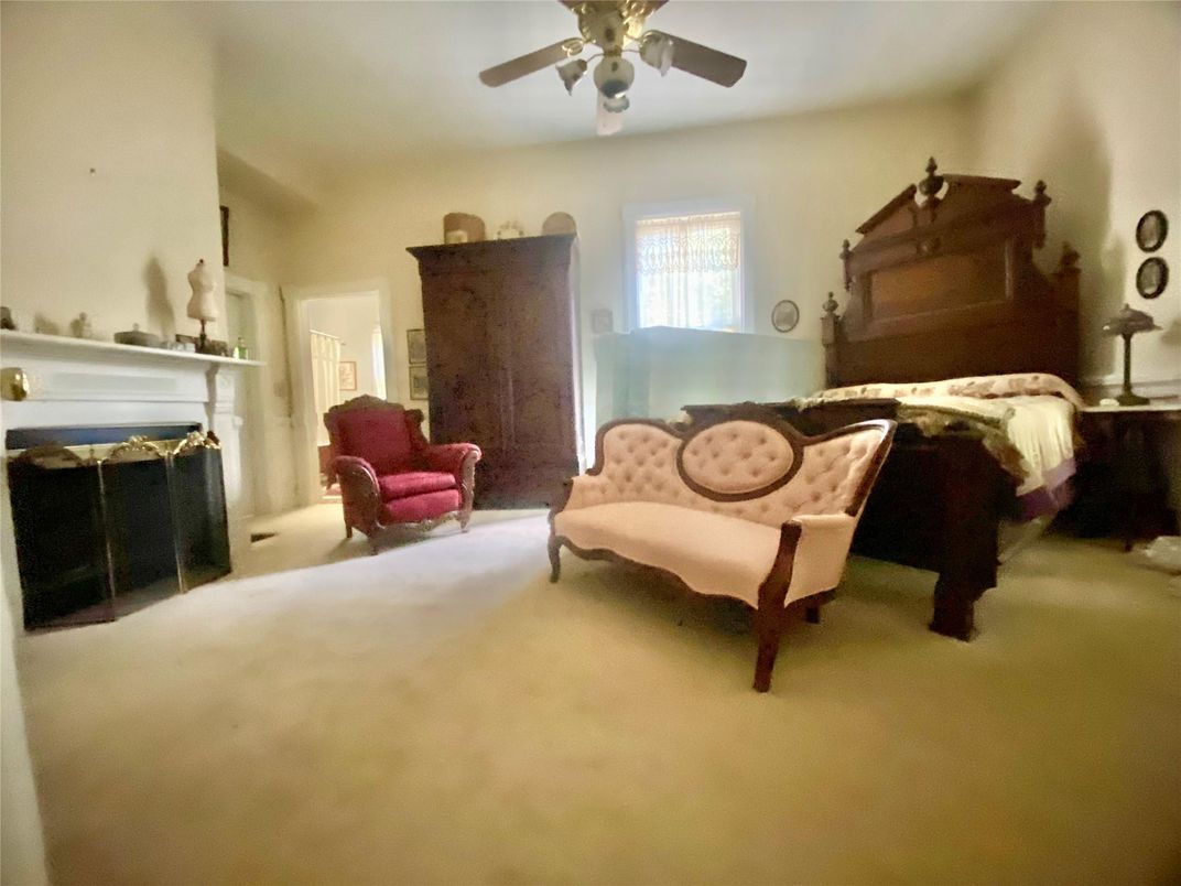 Bedroom, Fireplace, Interior