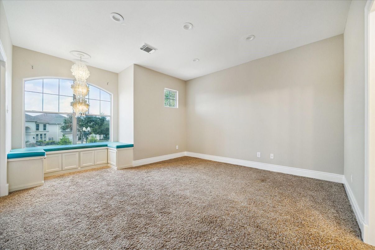 Chandelier, Empty room, Interior, Recessed Lighting