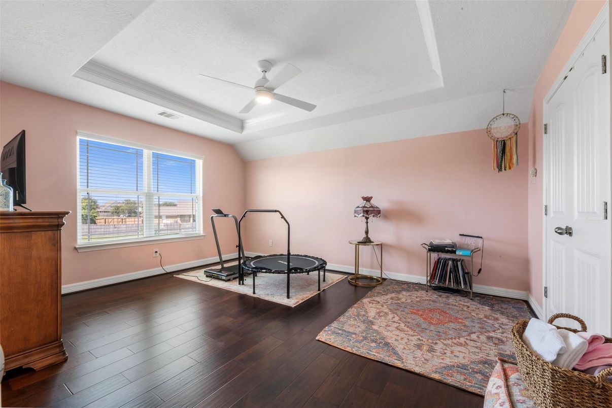 Fitness Equipment, Interior, Wood Texture Flooring