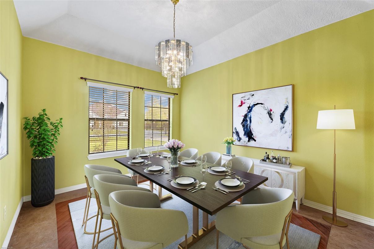 Chandelier, Dining room, Interior