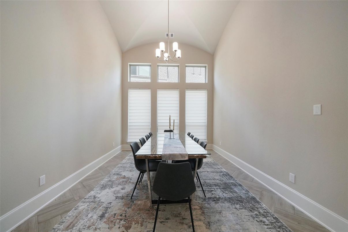 Chandelier, Dining room, Interior, Pendant Lights, Wood Texture Flooring