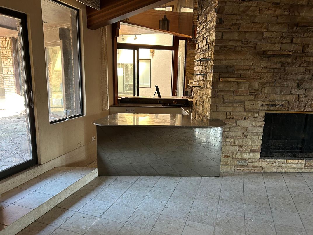Bathroom, Fireplace, Interior, Stone Walls