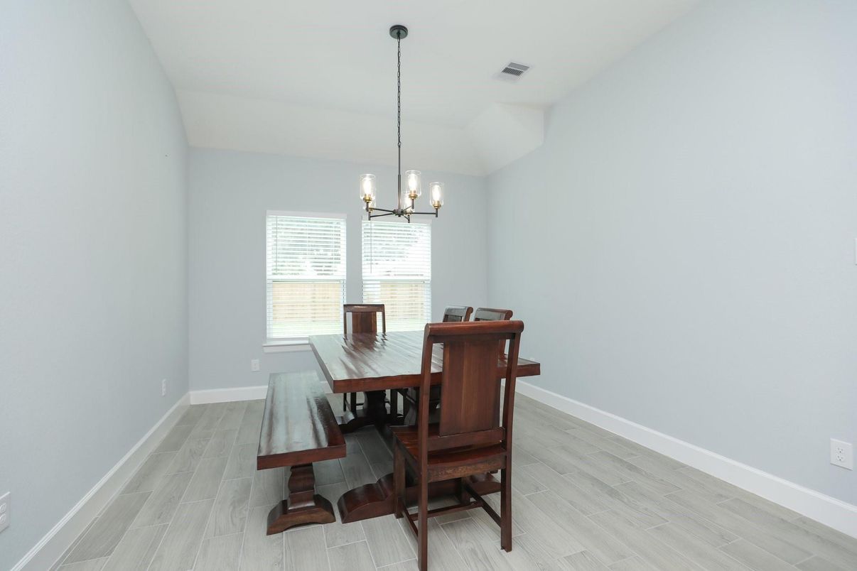 Chandelier, Dining room, Interior, Pendant Lights, Wood Texture Flooring