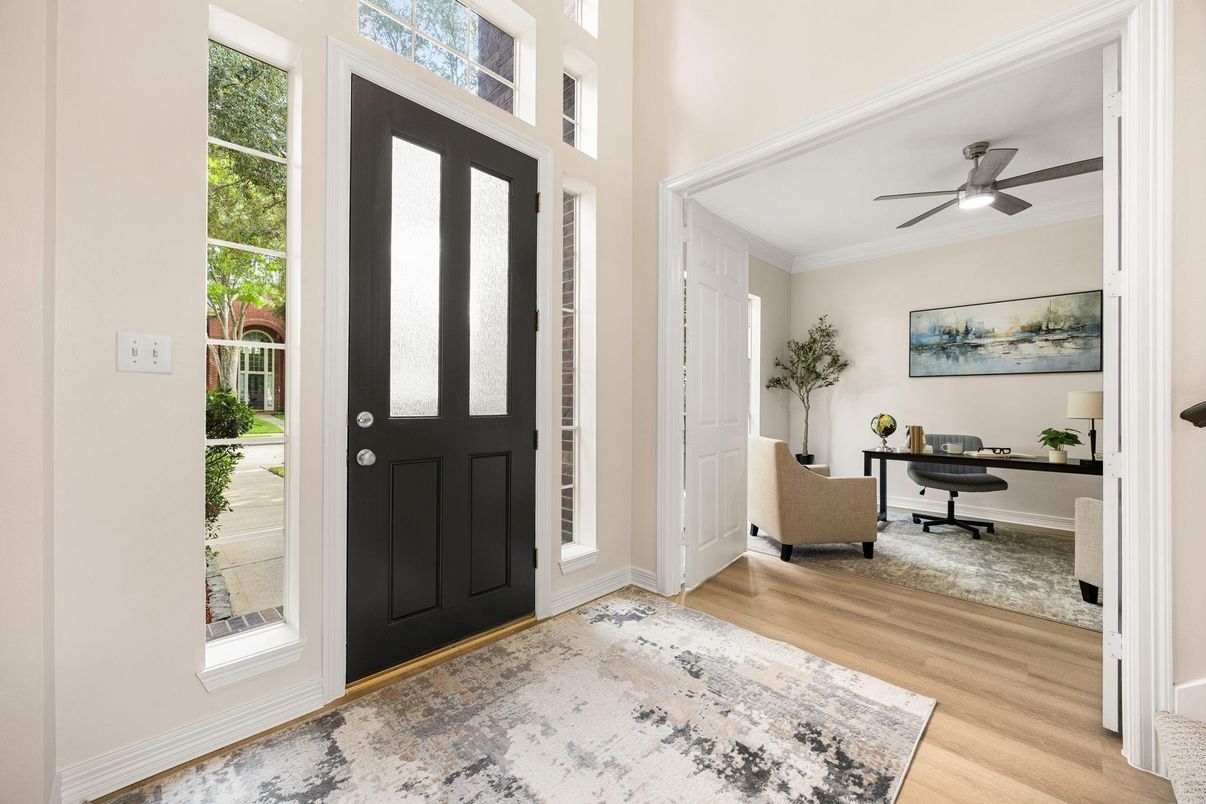 Home Office, Interior, Wood Texture Flooring