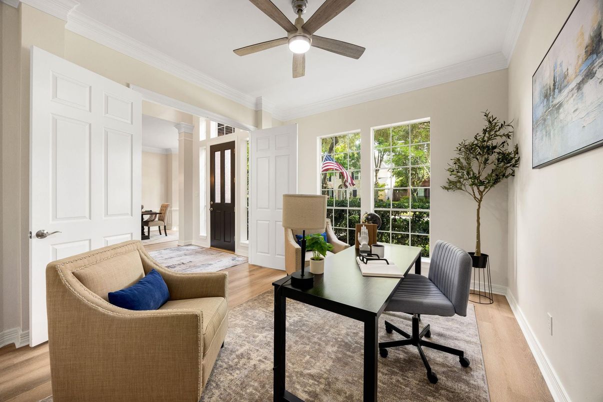 Home Office, Interior, Wood Texture Flooring