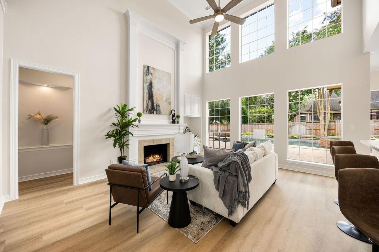 Fireplace, Interior, Living room, Wood Texture Flooring