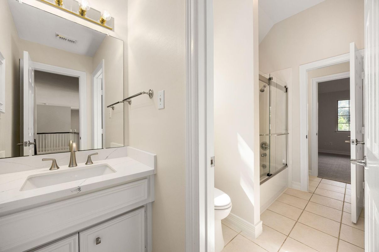 Bathroom, Dual Sink Vanities, Glass Shower, Interior
